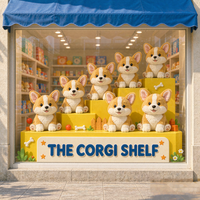 Peluche personnalisée de haute qualité, design animalier, adorable chien Corgi en peluche, basé sur un croquis artistique pour une poupée de personnage IP
