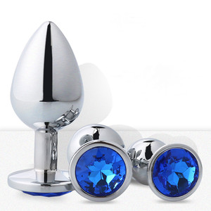 Brinquedos Eróticos Baratos para Adultos Kit 3 em 1 Conjunto de Plug Anal em Aço Inoxidável à Prova d'Água com Plug Anal com Joia - Marca YIJI - Product Image 2