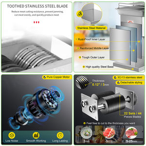 เครื่องตัดเนื้อสดเชิงพาณิชย์/เครื่องตัด-สแตนเลสเกรดอาหาร อัตโนมัติ 900 วัตต์ - Product Image 6