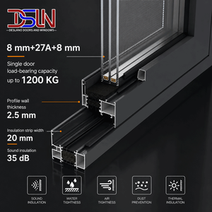 Puerta Plegable de Aluminio Hurricane AS2047 con Certificación CE, Vidrio Bajo Emisivo Aislante, Resistente al Viento, para Balcón, Patio, Casa Costera - Product Image 5