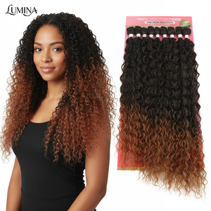 Extensions de <span class=keywords><strong>cheveux</strong></span> synthétiques Julianna Wholesale Bio Organic Protein Fibra Regular Wave Jerry Curly Wavy Weave Weft Hair Bundles - Product Image 1