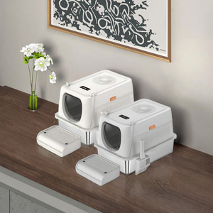 Bac à litière pour chat en acier inoxydable à double couche, grand, inodore, facile à nettoyer, accessoires de litière pour chat de qualité supérieure - Product Image 6