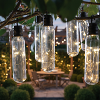 Luces LED Recargables, Impermeables IP44, Atenuables, 3000K Blanco Cálido, para Jardín, Decorativas, Solares, para Paisajes y Festivales