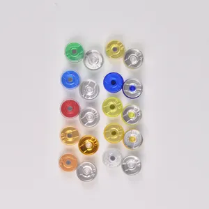 Logotipo de suministro, tapas de viales de plástico para farmacia personalizadas, tapas de aluminio de 20mm para viales