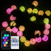 Guirnalda de Luces LED RGB G40 para Exteriores, Control Inteligente por Bluetooth a través de Aplicación, Luces de Colores Cambiantes IP44, Luces Decorativas para Fiestas Navideñas