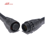 LLT M25 Multipin 24pin Small Ampere Cable Connector IP68 IP67 Waterproof Plug Male Female Cable Connector
