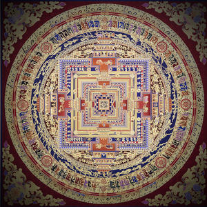 Mandala Kalachakra en laiton, <span class=keywords><strong>triptyque</strong></span>, style antique, cadre en bois massif, décoration d'intérieur et cadeau haut de gamme, directement de l'usine - Product Image 6