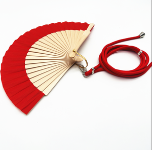 พัดไม้ไผ่ขนาดเล็ก 21 ซม. รุ่นขายดี QM พร้อมโลโก้สั่งทำพิเศษ - Product Image 4