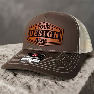 Parche de bordado personalizado Gorras de béisbol ajustadas en blanco Camo Trucker Hat 6 Panel Mesh Richardson 112 Trucker Hat - Product Image 4