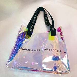 Holographic Large Handbag Gift Wrap <b>Pvc</b> Tote Bags with Handle for Party,Birthday,Christmas,Travel, Festival,Wedding, Shopping - Product Image 4