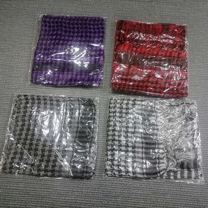 Q703 95 * 95cmコットンチェック柄ケフィエヘッドネックスカーフアラブラップタッセル付きシェマー砂漠スカーフ - Product Image 5