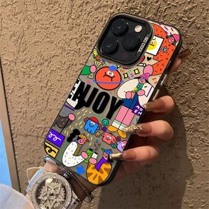 Mode Cool Print TPU Anime Abstrakte Malerei Telefon hülle Cartoon Rückseite Für iPhone 16 Pro Max 15 14 13Mini klare Rückseite - Product Image 6
