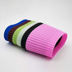 الجملة مقاومة للحرارة سيليكون نونسليب القهوة ماسك للأكواب ، مقاومة قابلة لإعادة الاستخدام زجاجة القدح ماسك للأكواب حامي غطاء - Product Image 5