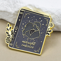 Broche en émail personnalisée en gros, style roman fantastique, livre, détective, vintage, gothique, en métal, pour les amoureux des livres, objet de collection
