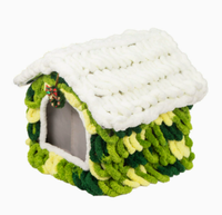 Nouveau Nid pour Chat Portable en Coton PP Tressé à la Main, Universel Quatre Saisons, Créatif, pour Chien et Chat, Abri Chaleureux d'Hiver
