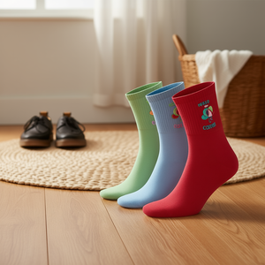 Chaussettes en coton pour femmes Db, design imprimé brodé coloré, respirantes, pour un usage quotidien, taille unique, lot de 6 paires - Product Image 2