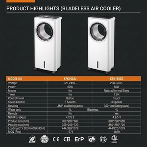 พัดลมไร้ใบพัดรุ่นพรีเมียม KFK1902D พร้อมมอเตอร์ AC ความจุน้ำ 4 ลิตร 3 ระดับความเร็ว ตั้งเวลาได้ 7.5 ชั่วโมง ได้รับการรับรองมาตรฐาน ชุดทำความเย็นแบบทาวเวอร์ ความจุน้ำ 4 ลิตร - Product Image 5