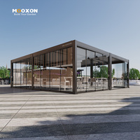 Pergola actionnée électrique avec l'option en aluminium imperméable de structure et de mur de verre