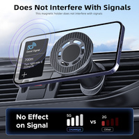 Support de téléphone magnétique flexible pour voiture, fixation universelle sur grille d'aération, rotation à 360°, pour téléphones portables 15, 14, 13 et appareils de 4 à 7 pouces