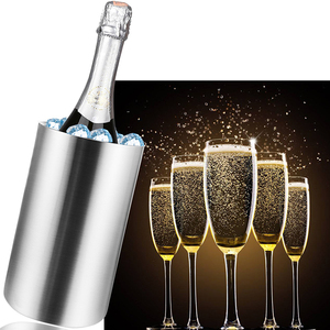 New Design Customize Stainless Steel Double Wall Wine Bottle <strong>Cooler</strong> Holder Beer Chiller Champagne <strong>Cooler</strong> Ice Bucket Bar <strong>Tool</strong> - Product Image 4