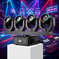 Projecteur LED Beam à 4 têtes DMX512 RGBW avec effet anneau, prêt à être expédié, pour DJ, mariages et soirées