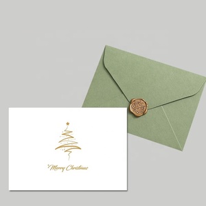 Venta al por mayor de lujo lámina de oro tipografía tarjeta de felicitación personalizada tarjeta de visita debossed tarjetas de agradecimiento con sobres - Product Image 3