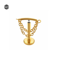 Anting-anting titanium alloy G23 terlaris, liontin rantai, anting tulang telinga, anting koklea