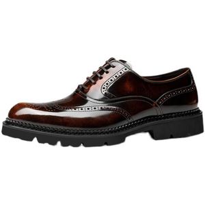 Zapatos de Vestir Formales de Cuero Vacuno Clásico de Alta Gama para Hombre, Zapatos de Cuero Sin Cordones Ligeros y Antideslizantes - Product Image 5