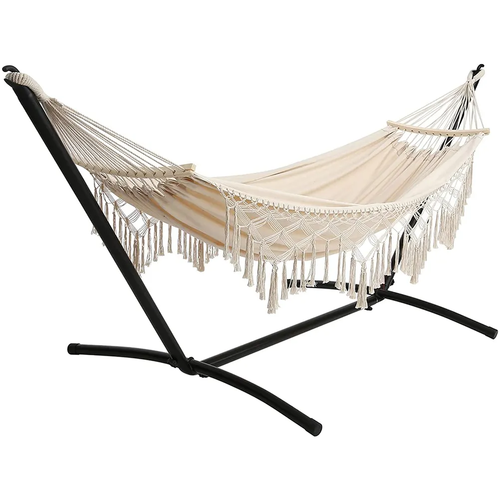 Outdoor Camping Stainless Steel Portable Hammock with Stand