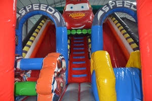WINSUN - Castillo Inflable con Tobogán de Carreras Rojo, Tobogán Doble Comercial y Gran Área de Salto para <span class=keywords><strong>Alquiler</strong></span> en Fiestas Infantiles - Product Image 5