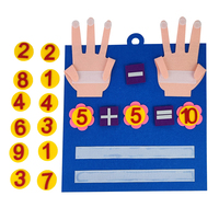 Jouets en feutre doux tableau de maths tableau de doigt calcul apprentissage des maths jouet de comptage pour enfants d'âge préscolaire