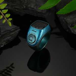 แหวนอัจฉริยะ Iqibla Flex Pro สีม่วงดำเทา แบบกำหนดเอง พร้อมระบบอิเล็กทรอนิกส์ AI ดิจิทัล นับจำนวนการท่องซิกรฺ - Product Image 3