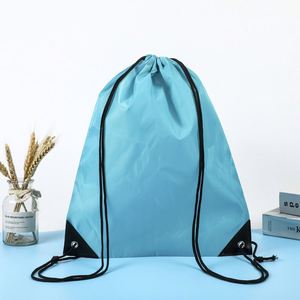 Custom Printed Eco-friendly Polyester <b>Drawstring</b> Sports <b>Backpack</b> for School & Shopping for Students with Personalized Logo - Product Image 5