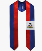 Écharpe en polyester à vendre, porte-clés, drapeau à agiter à la main, drapeaux nationaux d'Haïti pour la vente au détail