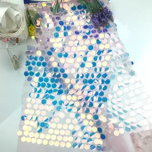Mermaid Dress Embroidery Tulle Sequin Fabric Multicolor Sequin Fabric for Sale