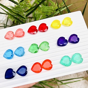 Piedra preciosa de corte de corazón de cuarzo dúplex natural facetada multicolor doblete a granel fabricación de joyas Material de cristal de tamaño calibrado - Product Image 5