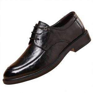 Men's British-Style Solid Breathable <b>Dress</b> Shoes Genuine Leather Comfortable Casual Derby Spring Winter Autumn Lace-Up Commuter - Product Image 3