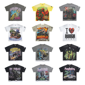 Meichao <span class=keywords><strong>เสื้อ</strong></span>ยืดแขนสั้นพิมพ์ลายแบบเก่ามีรูสำหรับงาน<span class=keywords><strong>ป</strong></span>ักเพชรแนวแฟชั่นฤดูร้อน - Product Image 5