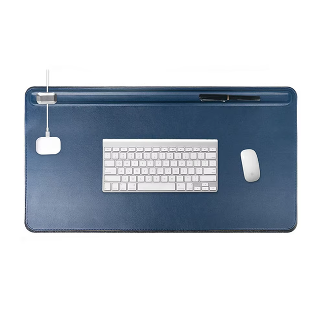 Ultra Large Waterproof Leather Desk Mat with Magnetic Fixation Customized 15W Wireless Charging Immediate Stock From Factory