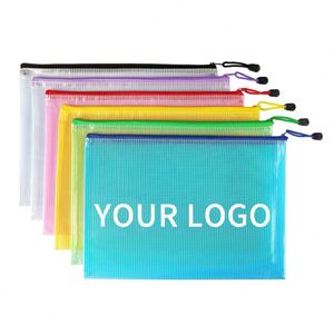Carpeta de Documentos A4 Impermeable, Bolsas Transparentes para Documentos, Bolsa de Archivo de PVC, Bolsa con Cierre de Malla, Portafolio Transparente para Documentos - Product Image 1