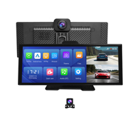 Caméra de tableau de bord 11,4 pouces 60fps à haute fréquence de rafraîchissement avec CarPlay sans fil, système Linux, Wi-Fi intégré, Mirror Link, double objectif 4K+1080P