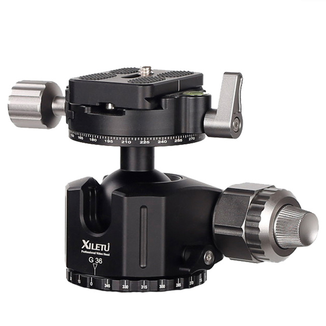 XILETU G-36 Simple Elegant and Fashionable Low Center of Gravity Double Panoramic Ball Head for Camera