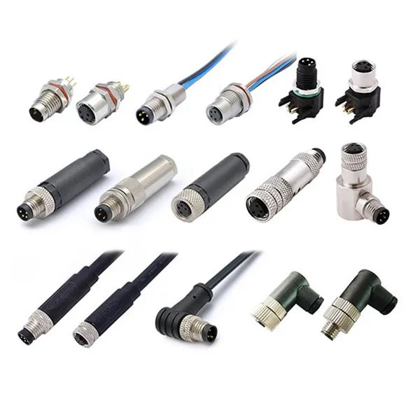 Electrical Wire Male Female Screw Threaded Plug Sensor Cable M8 3pin Connector