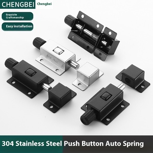 HOHE Serratura a Molla Automatica in Acciaio Inox 304 con Pulsante Antifurto per Porte, Finestre e Armadietti, Clip Moderna per Hotel e Uffici - Product Image 5