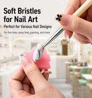 Kit de pinceaux liner à ongles en nylon doux blanc crème multi-longueurs pour dessin de lignes fines et de rayures, service OEM