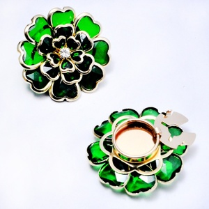 Cubiertas de <span class=keywords><strong>botones</strong></span> de joyería de Metal extraíbles con forma de corazón de flor de cristal para mujer, gemelos de camisa, accesorios de ropa, vestido de novia - Product Image 6