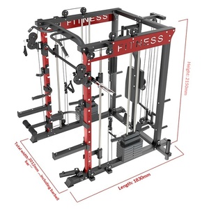 Machine de <span class=keywords><strong>musculation</strong></span> multifonctionnelle en métal pour entraînement croisé, squats, développés couchés, équipement de fitness domestique et commercial, capacité 500 kg - Product Image 1