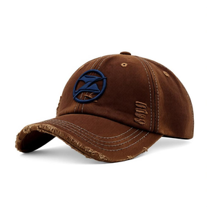 หมวกแก๊ปทรงวินเทจผ้าฝ้ายฟอกแบบ OEM สั่งทำพิเศษ 6 แผง ทรง Dad Hat ดีไซน์ไม่แข็งตัว ปรับขนาดได้ด้วยหัวเข็มขัดโลหะ สั่งทำได้ - Product Image 5