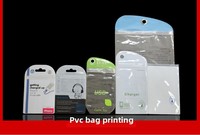 Sacs en plastique transparents à fermeture éclair sur mesure, sacs d'emballage pour accessoires électroniques, étuis pour téléphone transparents avec trou de suspension