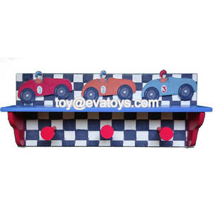 Vente en gros de cintres en bois pour enfants avec étagère de rangement W09B100 pour le rangement des vêtements - Product Image 5